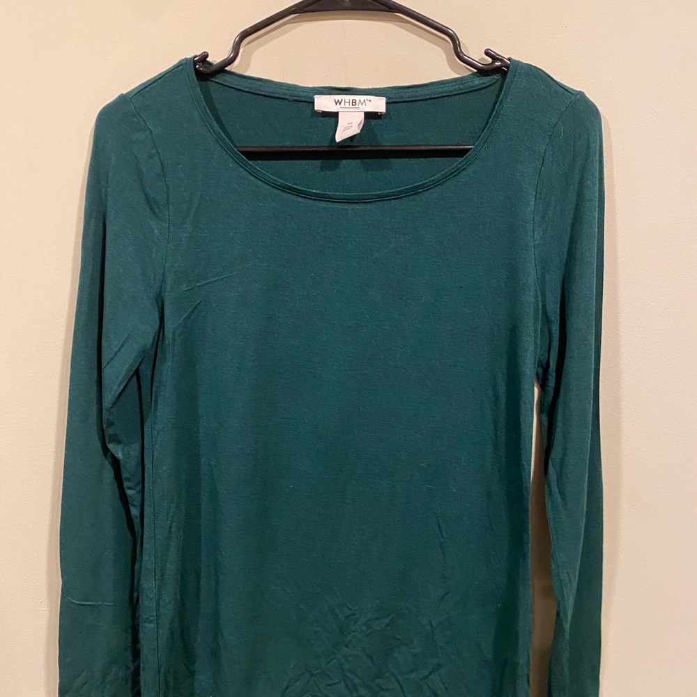 White House Black Market Teal Long Sleeve Tee